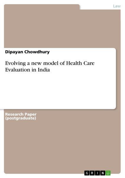 Produktbild: Evolving a new model of Health Care Evaluation in India