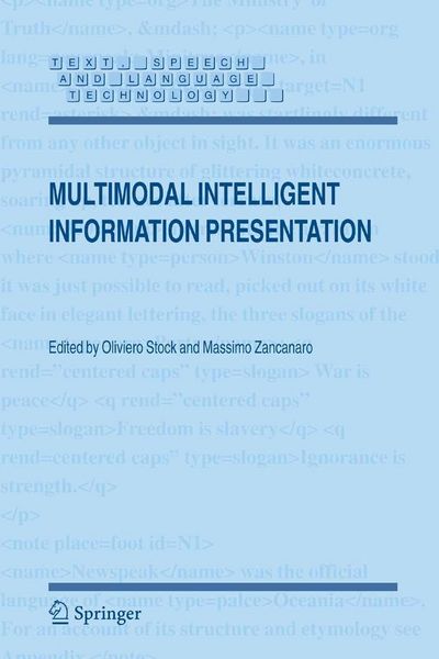 Produktbild: Multimodal Intelligent Information Presentation
