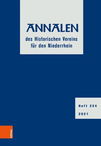 Produktbild: Annalen des Historischen Vereins f&uuml;r den Niederrhein 224 (2021)