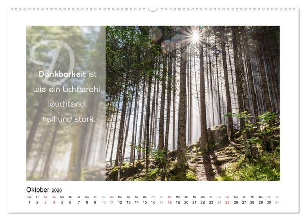Produktbild: Kraft f&uuml;r Deine Seele (hochwertiger Premium Wandkalender 2026 DIN A2 quer), Kunstdruck in Hochglanz