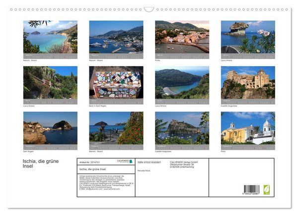 Produktbild: Ischia, die gr&uuml;ne Insel (Wandkalender 2026 DIN A2 quer), CALVENDO Monatskalender