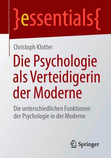 Produktbild: Die Psychologie als Verteidigerin der Moderne