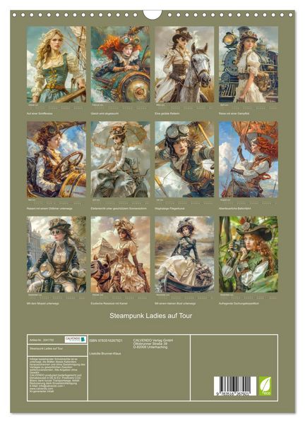 Produktbild: Steampunk Ladies auf Tour (Wandkalender 2026 DIN A3 hoch), CALVENDO Monatskalender