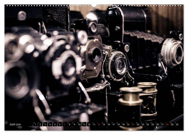 Produktbild: Historische Fotoapparate (hochwertiger Premium Wandkalender 2026 DIN A2 quer), Kunstdruck in Hochglanz