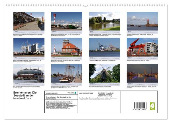 Produktbild: Bremerhaven. Die Seestadt an der Nordseek&uuml;ste (hochwertiger Premium Wandkalender 2027 DIN A2 quer), Kunstdruck in Hochglanz