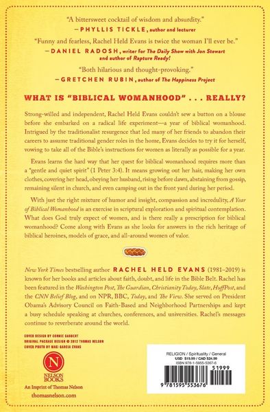Produktbild: A Year of Biblical Womanhood