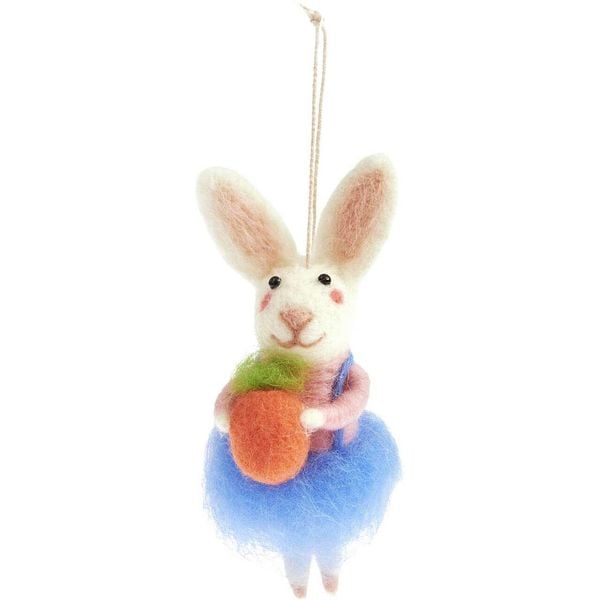 Produktbild: Aufh&auml;nger Filz-Hase mit M&ouml;hre, 14 x 5 x 6,5cm