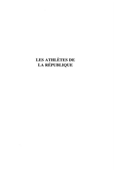 Produktbild: Les Athletes de la Republique