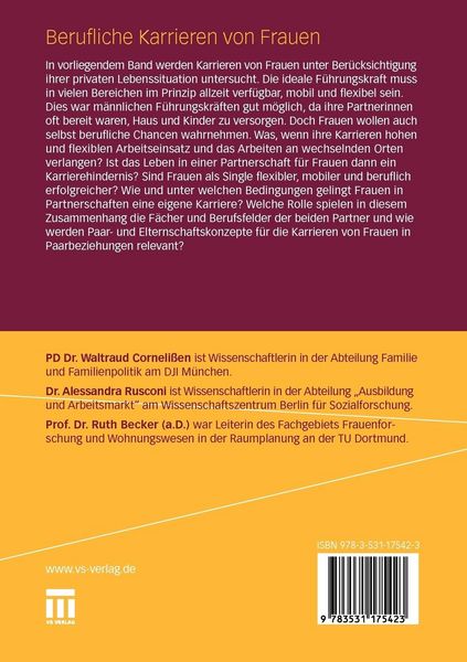 Produktbild: Berufliche Karrieren von Frauen