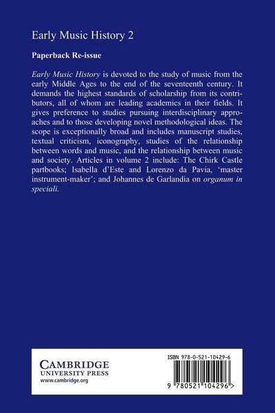 Produktbild: Early Music History
