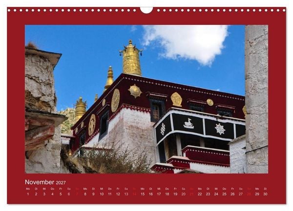 Produktbild: Tibet - Auf dem Dach der Welt (Wandkalender 2027 DIN A3 quer), CALVENDO Monatskalender