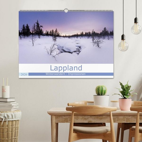 Produktbild: Lappland - Winterwandern Impressionen (Wandkalender 2026 DIN A2 quer), CALVENDO Monatskalender