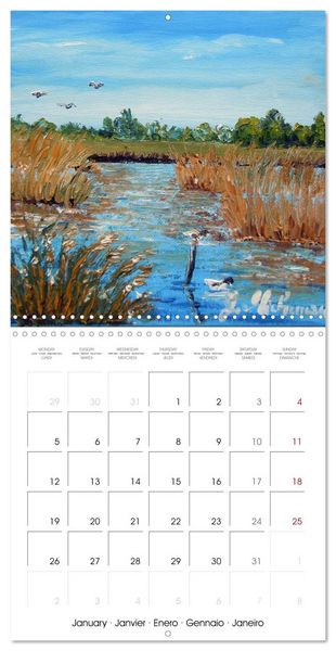 Produktbild: Mer en peinture (Calendrier mural carr&eacute; 2026 30x30 cm) Calendrier double avec une page pour vos prises de notes