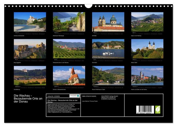 Produktbild: Die Wachau - Bezaubernde Orte an der Donau (Wandkalender 2026 DIN A3 quer), CALVENDO Monatskalender