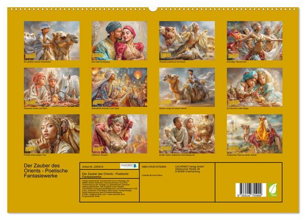 Produktbild: Der Zauber des Orients - Poetische Fantasiewerke (hochwertiger Premium Wandkalender 2027 DIN A2 quer), Kunstdruck in Hochglanz