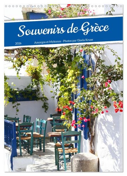 Souvenirs de Grèce (Calendrier mural 2026 DIN A3 horizontal), CALVENDO calendrier mensuel