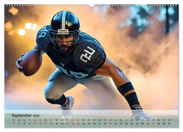 Produktbild: American Football - im Team zum Sieg (Wandkalender 2026 DIN A2 quer), CALVENDO Monatskalender