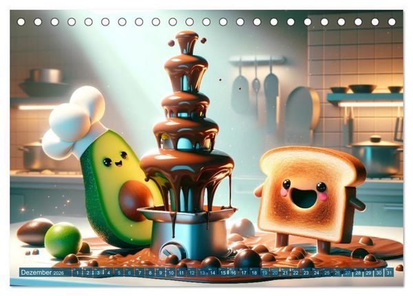 Produktbild: Avocado & Toast - K&uuml;chensp&auml;&szlig;e das ganze Jahr (Tischkalender 2026 DIN A5 quer), CALVENDO Monatskalender