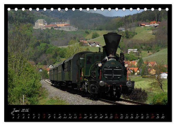 Produktbild: Mit Volldampf durch Mitteleuropa (Tischkalender 2026 DIN A5 quer), CALVENDO Monatskalender