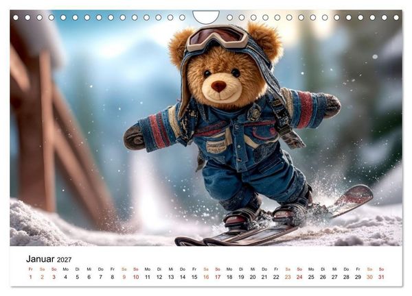 Produktbild: Teddyb&auml;r - klein aber oho (Wandkalender 2027 DIN A4 quer), CALVENDO Monatskalender