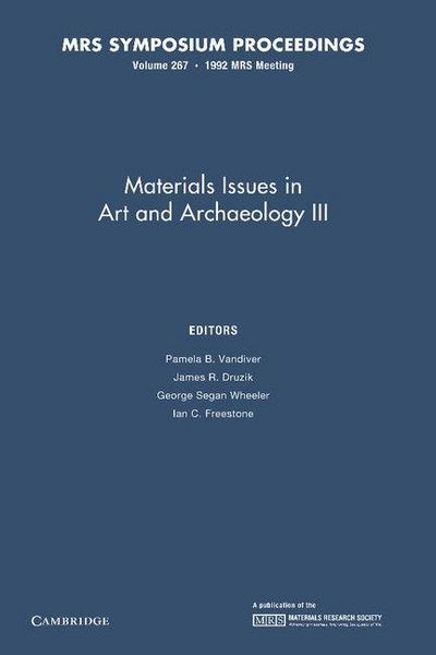 Produktbild: Materials Issues in Art and Archaeology III