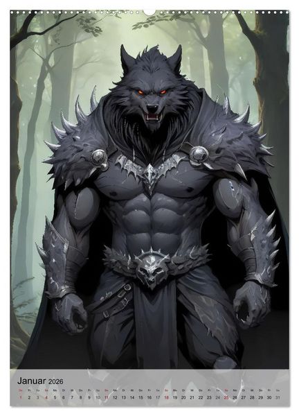 Produktbild: Beasts - Edle Krieger und verruchte B&ouml;sewichte (Wandkalender 2026 DIN A2 hoch), CALVENDO Monatskalender