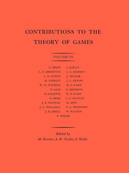 Produktbild: Contributions to the Theory of Games, Volume III
