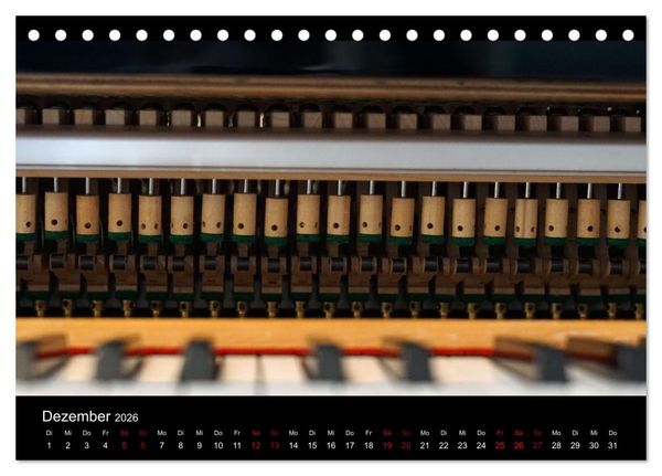 Produktbild: Klavier Momente (Tischkalender 2026 DIN A5 quer), CALVENDO Monatskalender