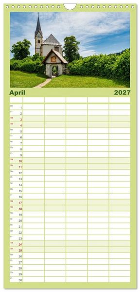 Produktbild: Familienplaner 2027 - Rund um den W&ouml;rthersee in &Ouml;sterreich mit 5 Spalten (Wandkalender, 21 x 45 cm) CALVENDO