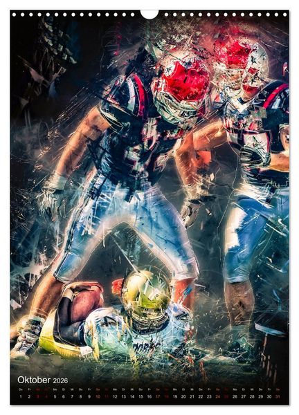 Produktbild: American Football - einfach faszinierend (Wandkalender 2026 DIN A3 hoch), CALVENDO Monatskalender