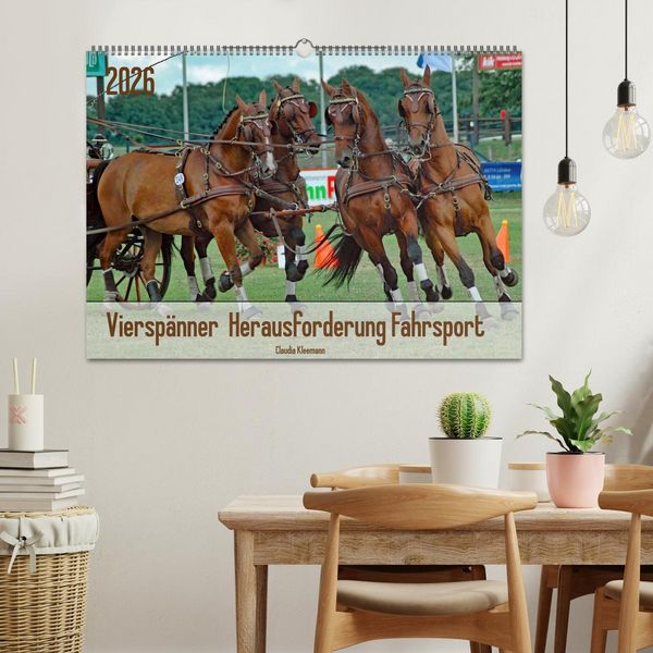 Produktbild: Viersp&auml;nner Herausforderung Fahrsport (Wandkalender 2026 DIN A2 quer), CALVENDO Monatskalender