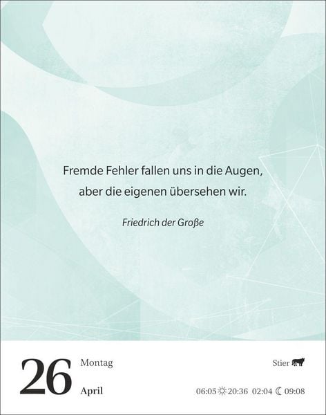 Produktbild: Gute Gedanken tanken Tagesabrei&szlig;kalender 2027 - Denkanst&ouml;&szlig;e f&uuml;r das ganze Jahr