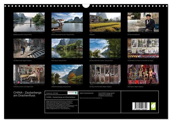 Produktbild: CHINA - Zauberberge am Drachenfluss (Wandkalender 2027 DIN A3 quer), CALVENDO Monatskalender
