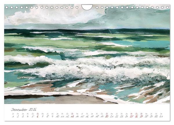 Produktbild: R&uuml;gen in Farbe - Mit Pinsel und Farbe auf der Lieblingsinsel (Wandkalender 2026 DIN A4 quer), CALVENDO Monatskalender