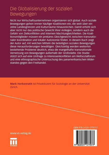 Produktbild: Die Globalisierung der sozialen Bewegungen