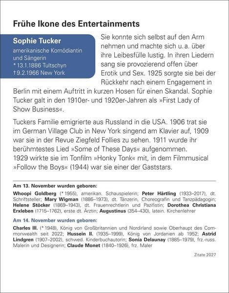 Produktbild: Zitate Tagesabrei&szlig;kalender 2027
