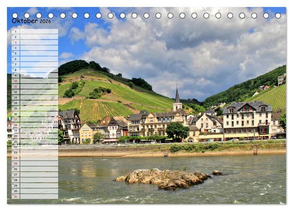 Produktbild: Von Lahnstein bis R&uuml;desheim - Am wundersch&ouml;nen Mittelrhein (Tischkalender 2026 DIN A5 quer), CALVENDO Monatskalender