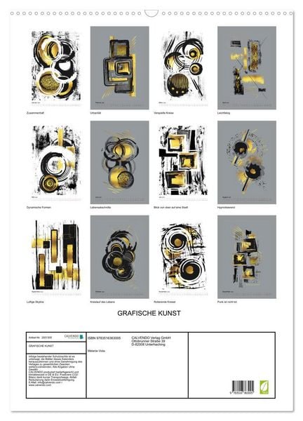 Produktbild: GRAFISCHE KUNST (Wandkalender 2026 DIN A2 hoch), CALVENDO Monatskalender