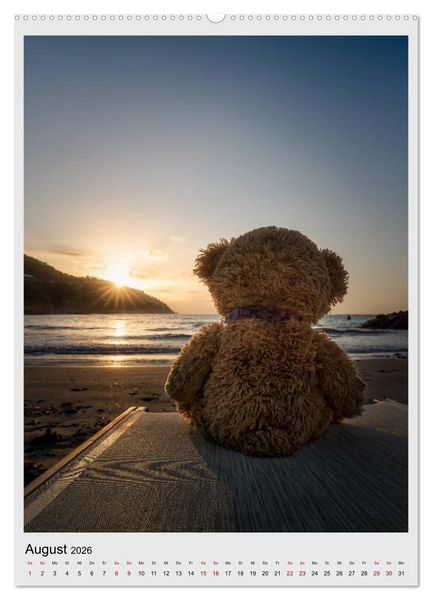 Produktbild: Travelling Teddy in Europa (hochwertiger Premium Wandkalender 2026 DIN A2 hoch), Kunstdruck in Hochglanz