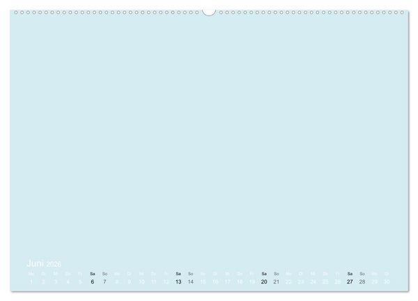 Produktbild: Bastelkalender - hell Blau (Wandkalender 2026 DIN A2 quer), CALVENDO Monatskalender