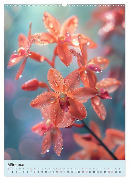 Produktbild: Orchideen Poesie (Wandkalender 2026 DIN A2 hoch), CALVENDO Monatskalender