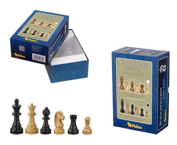 Produktbild: Schachfiguren Ludwig XIV, K&ouml;nigsh&ouml;he 78 mm, gewichtet, in Setup Box