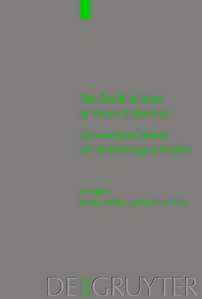 Produktbild: The Book of Acts as Church History / Apostelgeschichte als Kirchengeschichte