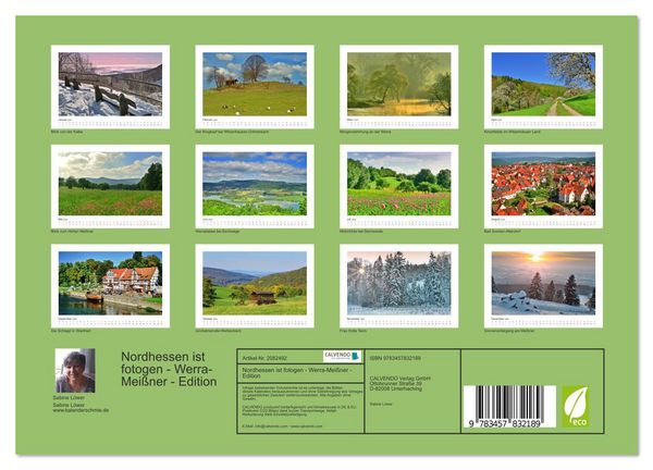 Produktbild: Nordhessen ist fotogen - Werra-Mei&szlig;ner - Edition (Wandkalender 2026 DIN A4 quer), CALVENDO Monatskalender