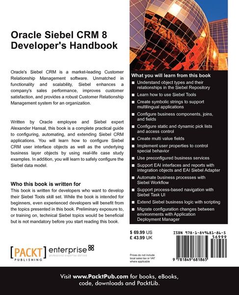 Produktbild: Oracle Siebel Crm 8 Developer's Handbook