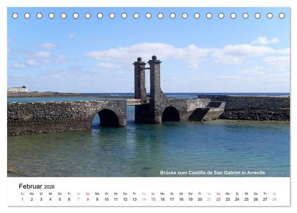 Produktbild: Die Canarischen Inseln - Lanzarote (Tischkalender 2026 DIN A5 quer), CALVENDO Monatskalender