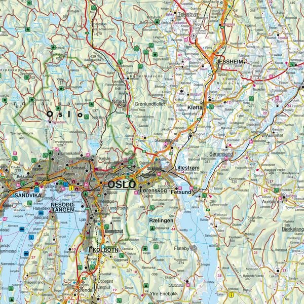 Produktbild: Norwegen S&uuml;d, Stra&szlig;en- und Freizeitkarte 1:250.000, freytag & berndt