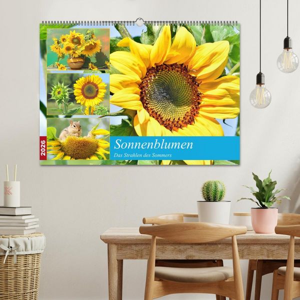 Produktbild: Sonnenblumen. Das Strahlen des Sommers (Wandkalender 2026 DIN A2 quer), CALVENDO Monatskalender