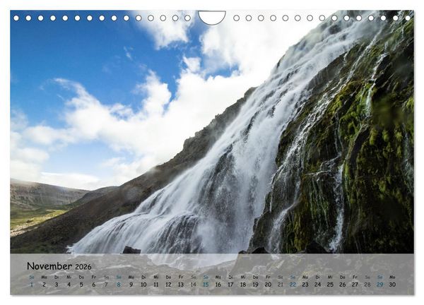 Produktbild: Island - In X Tagen um die Welt (Wandkalender 2026 DIN A4 quer), CALVENDO Monatskalender