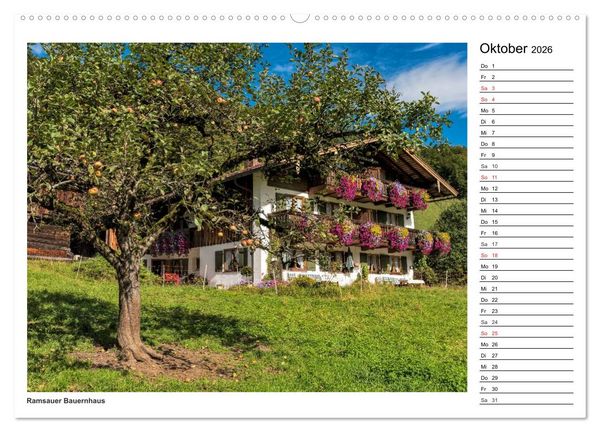 Produktbild: Servus im Bergsteigerdorf Ramsau (Wandkalender 2026 DIN A2 quer), CALVENDO Monatskalender